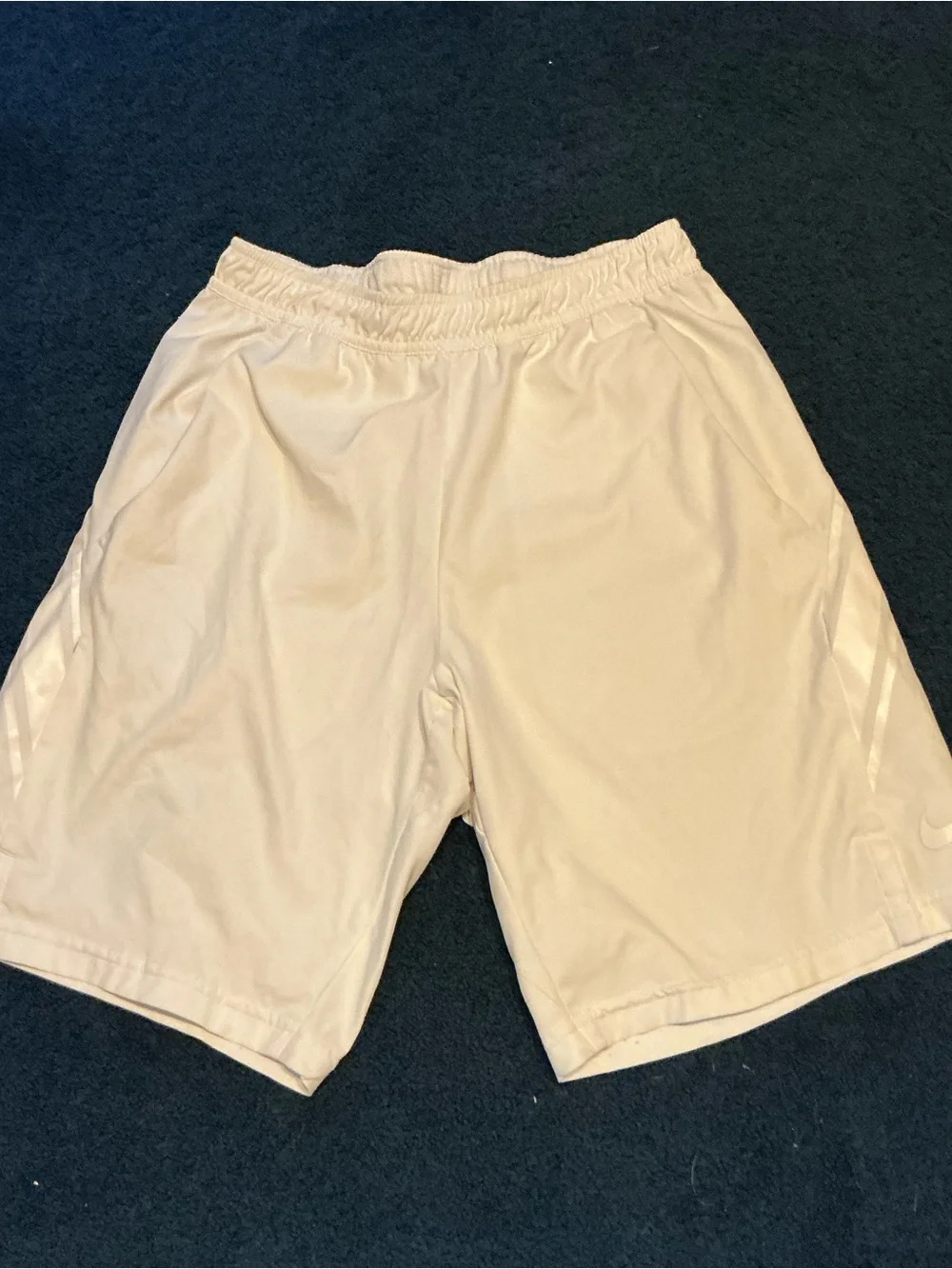 Nike Cream Performance Shorts with Subtle Swoosh